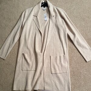 LOFT Cream Knit Cardigan